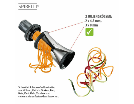 GEFU Spiralschneider SPIRELLI&reg; XL inkl. Reinigungsb&uuml;rste