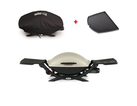 DEAL Weber Q 2000 TITAN inkl. Abdeckhaube + Grillplatte