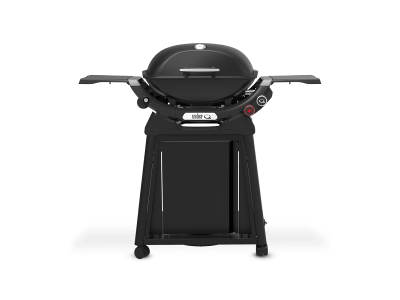 Weber Q2800N+ Gasgrill mit Rollwagen und Seitentischen